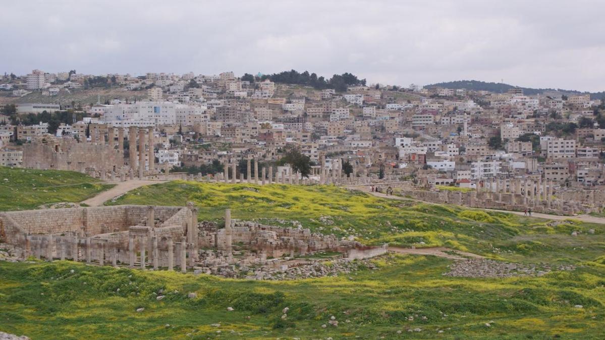 Full Panorama Jerash Acomodação com café da manhã Gérasa Exterior foto